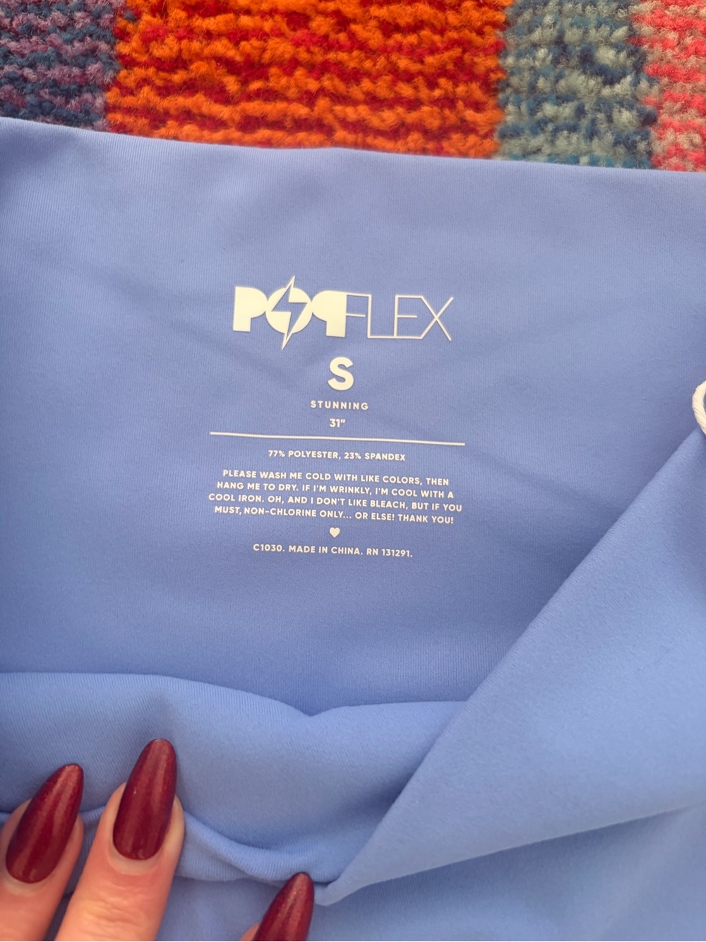 Crisscross Hourglass® Flared Legging with Pockets - Nordic Blue Small - Picture 6 of 7